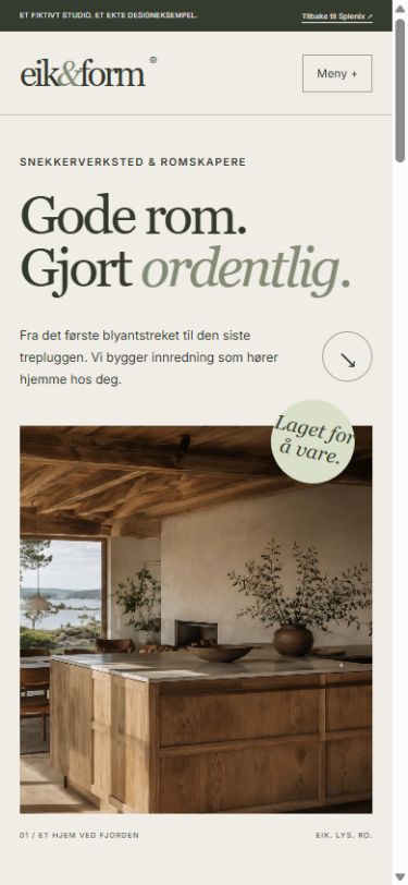 The same Norwegian demo on mobile