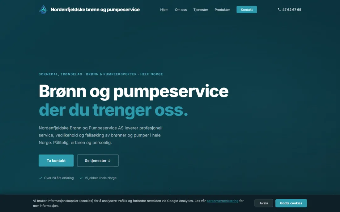 Screenshot of the NB Service website